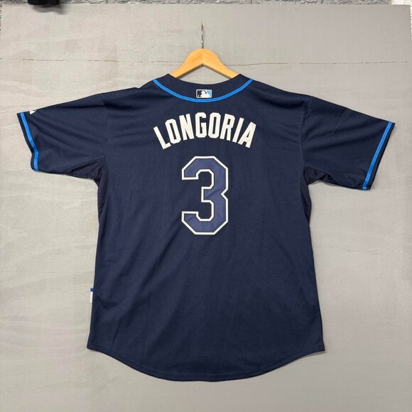 Tampa Bay Rays Evan Longoria Size 52 Blue #3 Majestic Authentic MLB Jersey - Picture 2 of 7